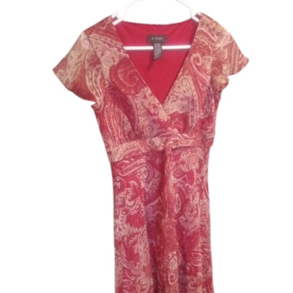 B. Smart | Red Paisley Dress | 17 PTP
